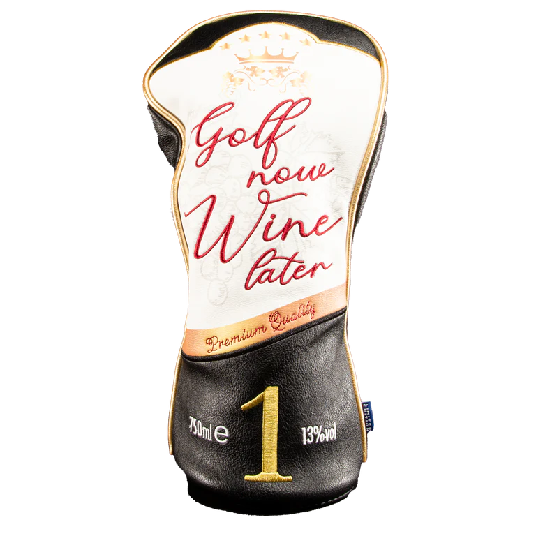 Golf Now Wine Later Driver Cover